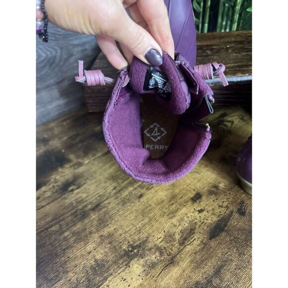 Sperry Women's Saltwater SeaCycled Nylon Duck Boots in Purple. Size 7. NWT! - Picture 9 of 14